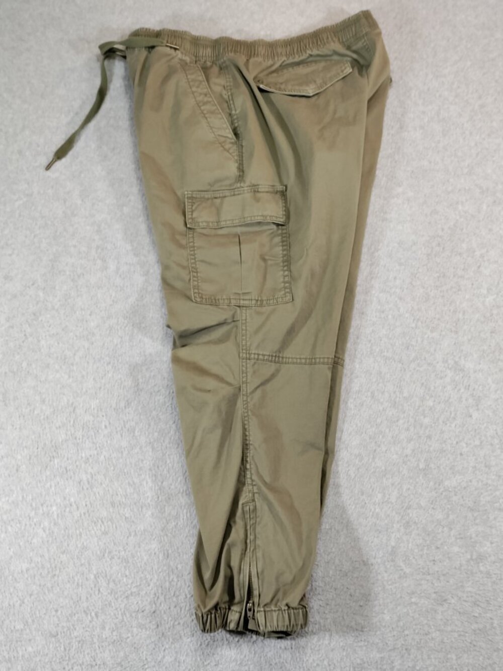 Polo Ralph Lauren Mens M Cropped Ankle Zip Utility Cargo Joggers Pants Green - Picture 3 of 12